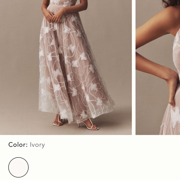 Helsi Josephine Sleeveless V-Neck Formal Maxi Dress 3-D Beaded NWT, Size S - Picture 1 of 6